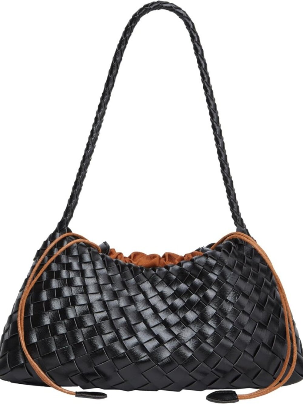 Trendy Woven Hobo Bag for Women | Suede Bucket Tote Shoulder Handbag